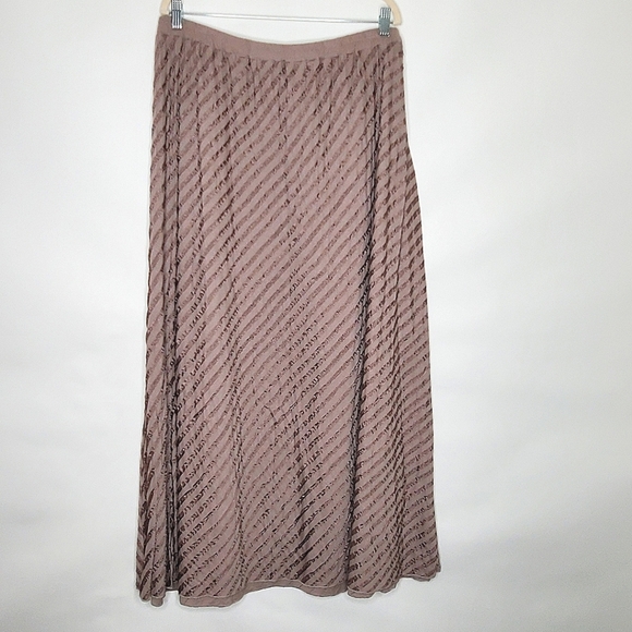 Soft Surroundings Textured Maxi Skirt Size 2X A-line Pull-on Boho Stretch Office - Picture 9 of 10